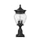 Z-Lite Davina 3 Light Outdoor Pier Mounted Fixture, 9in. W x 22.25in. H, Black 5016PHMR-533PM-BK - alternate 1